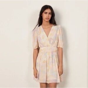 ba&sh Noam Puff Sleeve Mini Dress - NWT Size M